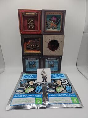 Blizzard Lot of Collectibles Pins Diablo Hearthstone World of Warcraft